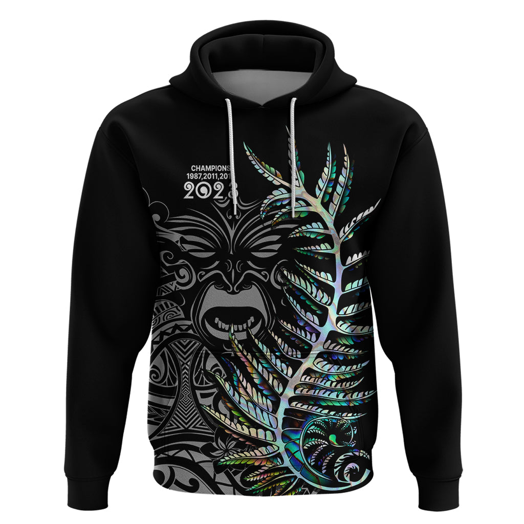 New Zealand Rugby Hoodie NZ Black Fern Champions History With Papua Shell - Wonder Print Shop