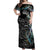 New Zealand Rugby Off Shoulder Maxi Dress NZ Black Fern Champions History With Papua Shell - Wonder Print Shop