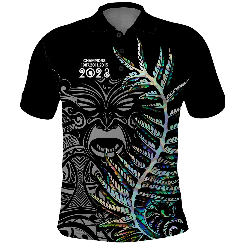 New Zealand Rugby Polo Shirt NZ Black Fern Champions History With Papua Shell - Wonder Print Shop