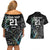 Custom New Zealand Rugby Couples Matching Off Shoulder Short Dress and Hawaiian Shirt NZ Black Fern Champions History With Papua Shell LT9 - Wonder Print Shop