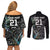 Custom New Zealand Rugby Couples Matching Off Shoulder Short Dress and Long Sleeve Button Shirt NZ Black Fern Champions History With Papua Shell LT9 - Wonder Print Shop