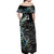 Custom New Zealand Rugby Off Shoulder Maxi Dress NZ Black Fern Champions History With Papua Shell - Wonder Print Shop