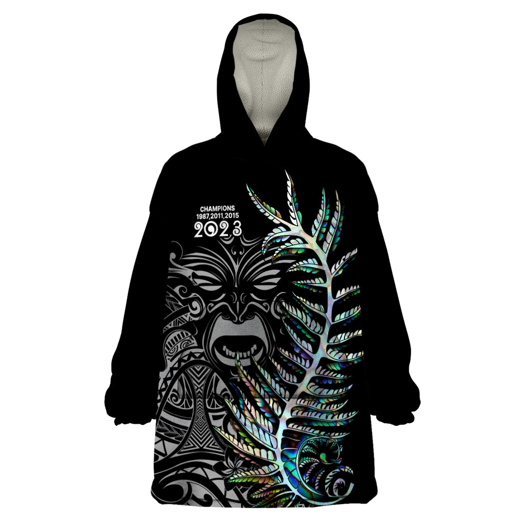 custom-new-zealand-rugby-wearable-blanket-hoodie-nz-black-fern-champions-history-with-papua-shell