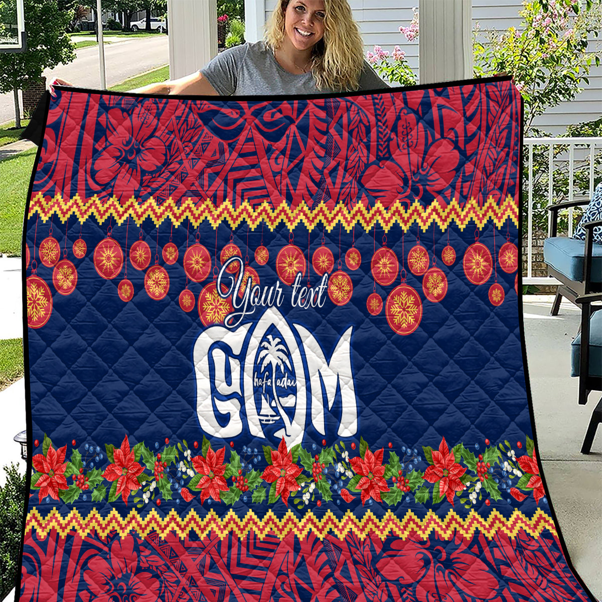 personalised-guam-christmas-quilt-felis-pusgua-santa-beach-polynesian-pattern