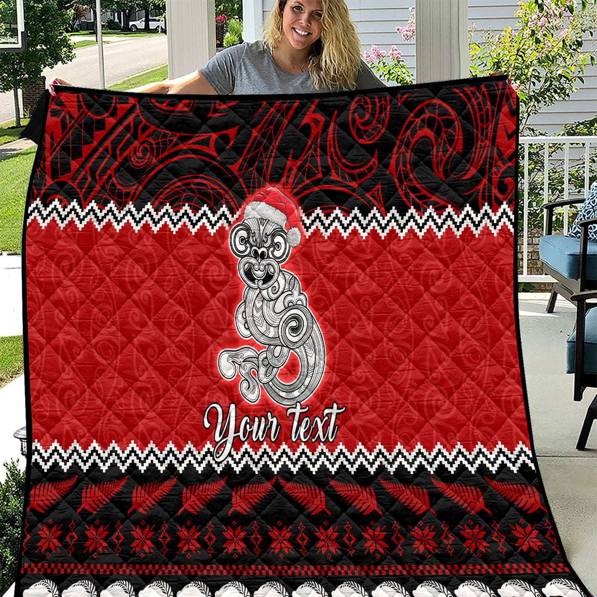 personalised-new-zealand-christmas-quilt-maori-tiki-meri-kirihimete