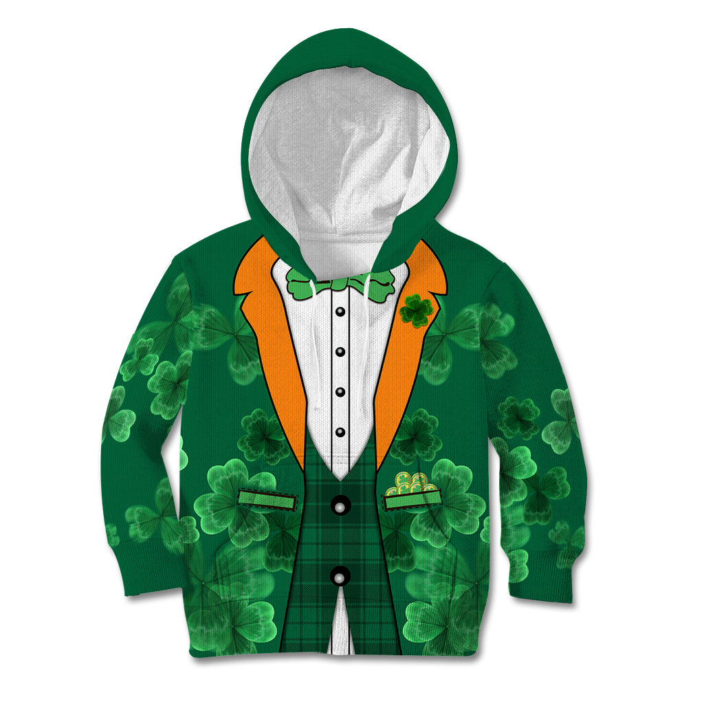 Happy St Patricks Day We Wear Green Suit Kid Hoodie - Wonder Print Shop