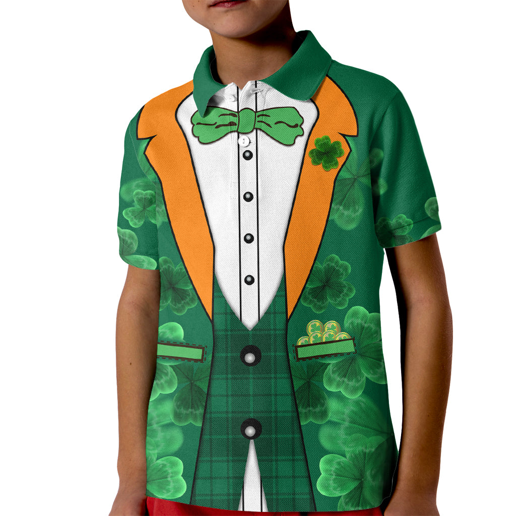 Happy St Patricks Day We Wear Green Suit Kid Polo Shirt - Wonder Print Shop