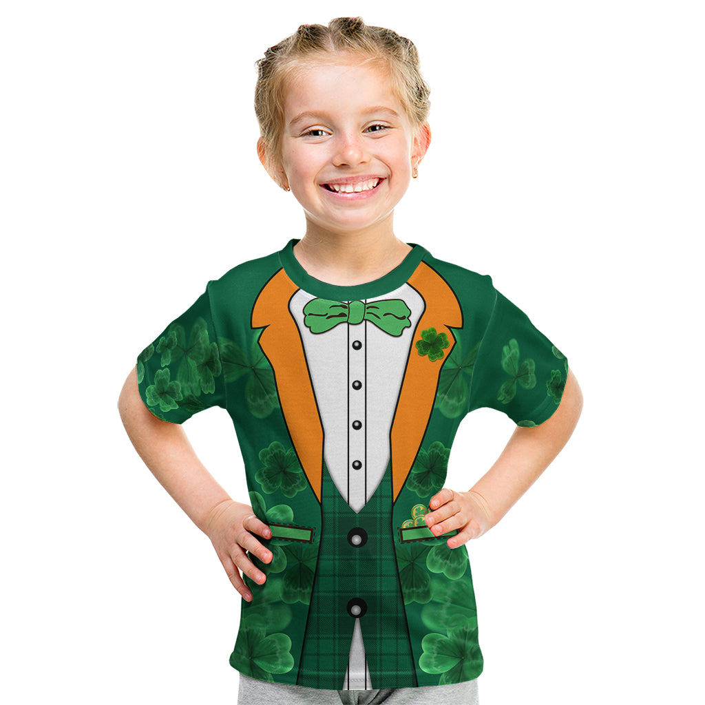 Happy St Patricks Day We Wear Green Suit Kid T Shirt - Wonder Print Shop