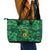 Happy St Patricks Day We Wear Green Suit Leather Tote Bag - Wonder Print Shop