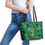 Happy St Patricks Day We Wear Green Suit Leather Tote Bag - Wonder Print Shop