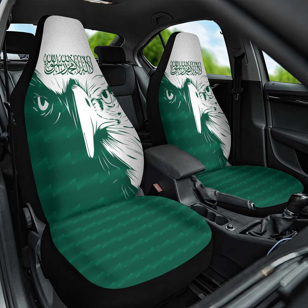 Saudi Arabia Falcon Car Seat Cover Simple Saudi Pattern LT9 - Wonder Print Shop