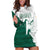 Saudi Arabia Falcon Hoodie Dress Simple Saudi Pattern - Wonder Print Shop