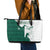 Saudi Arabia Falcon Leather Tote Bag Simple Saudi Pattern - Wonder Print Shop