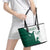 Saudi Arabia Falcon Leather Tote Bag Simple Saudi Pattern - Wonder Print Shop