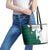 Saudi Arabia Falcon Leather Tote Bag Simple Saudi Pattern - Wonder Print Shop