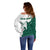 Saudi Arabia Falcon Off Shoulder Sweater Simple Saudi Pattern