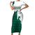 Saudi Arabia Falcon Short Sleeve Bodycon Dress Simple Saudi Pattern - Wonder Print Shop