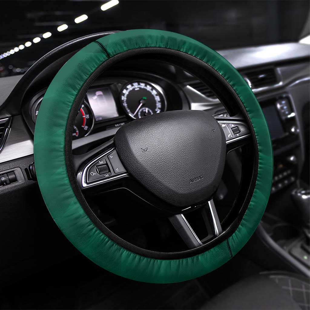 Saudi Arabia Falcon Steering Wheel Cover Simple Saudi Pattern - Wonder Print Shop