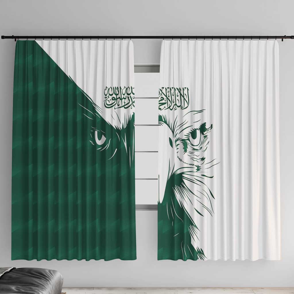 Saudi Arabia Falcon Window Curtain Simple Saudi Pattern - Wonder Print Shop