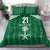 Custom Saudi Arabia Football Bedding Set Green Al -Arabiyyah Concept 23-2024 LT9 - Wonder Print Shop