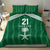 Custom Saudi Arabia Football Bedding Set Green Al -Arabiyyah Concept 23-2024 LT9 - Wonder Print Shop