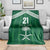 Custom Saudi Arabia Football Blanket Green Al -Arabiyyah Concept 23-2024 LT9