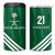 Custom Saudi Arabia Football 4 in 1 Can Cooler Tumbler Green Al -Arabiyyah Concept 23-2024 LT9 - Wonder Print Shop