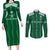 Custom Saudi Arabia Football Couples Matching Long Sleeve Bodycon Dress and Long Sleeve Button Shirt Green Al -Arabiyyah Concept 23-2024 LT9 - Wonder Print Shop