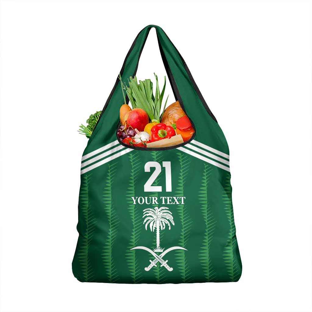 Custom Saudi Arabia Football Grocery Bag Green Al -‘Arabiyyah Concept 23-2024