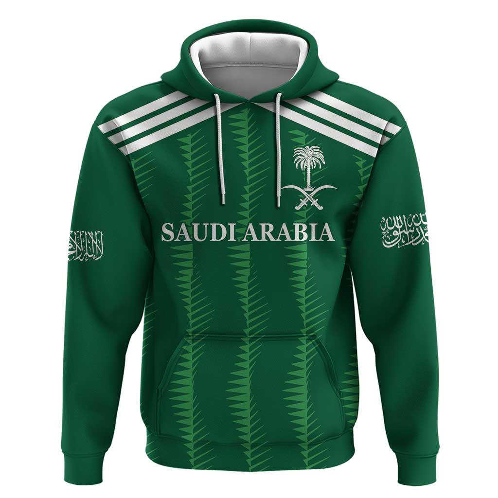 Custom Saudi Arabia Football Hoodie Green Al -Arabiyyah Concept 23-2024 - Wonder Print Shop