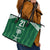 Custom Saudi Arabia Football Leather Tote Bag Green Al -Arabiyyah Concept 23-2024 - Wonder Print Shop