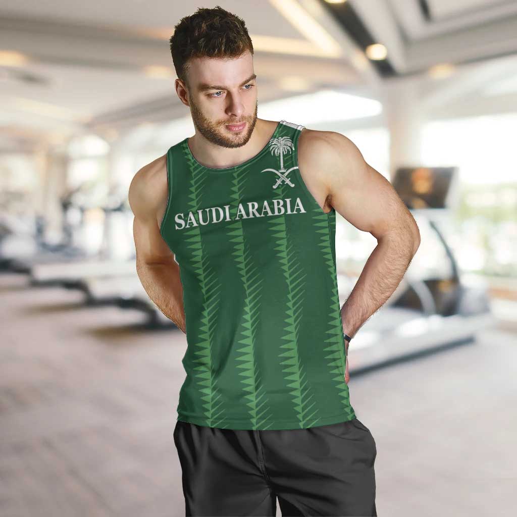 Custom Saudi Arabia Football Men Tank Top Green Al -‘Arabiyyah Concept 23-2024