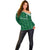 Custom Saudi Arabia Football Off Shoulder Sweater Green Al -‘Arabiyyah Concept 23-2024