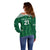 Custom Saudi Arabia Football Off Shoulder Sweater Green Al -‘Arabiyyah Concept 23-2024