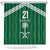 Custom Saudi Arabia Football Shower Curtain Green Al -Arabiyyah Concept 23-2024 LT9