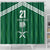 Custom Saudi Arabia Football Shower Curtain Green Al -Arabiyyah Concept 23-2024 LT9