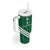 Custom Saudi Arabia Football Tumbler With Handle Green Al -Arabiyyah Concept 23-2024 - Wonder Print Shop