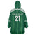 Custom Saudi Arabia Football Wearable Blanket Hoodie Green Al -‘Arabiyyah Concept 23-2024