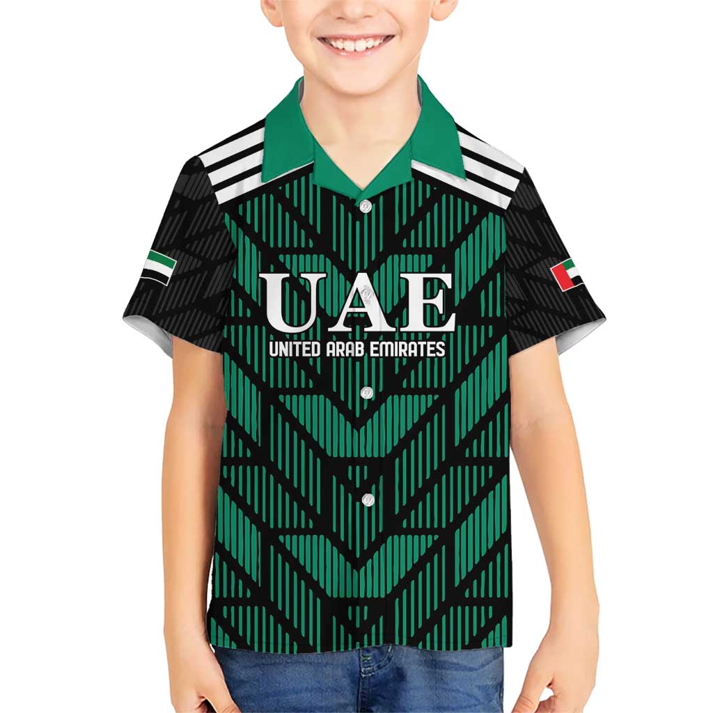 Custom UAE Football Kid Hawaiian Shirt Green Concept 19-2020 - Wonder Print Shop