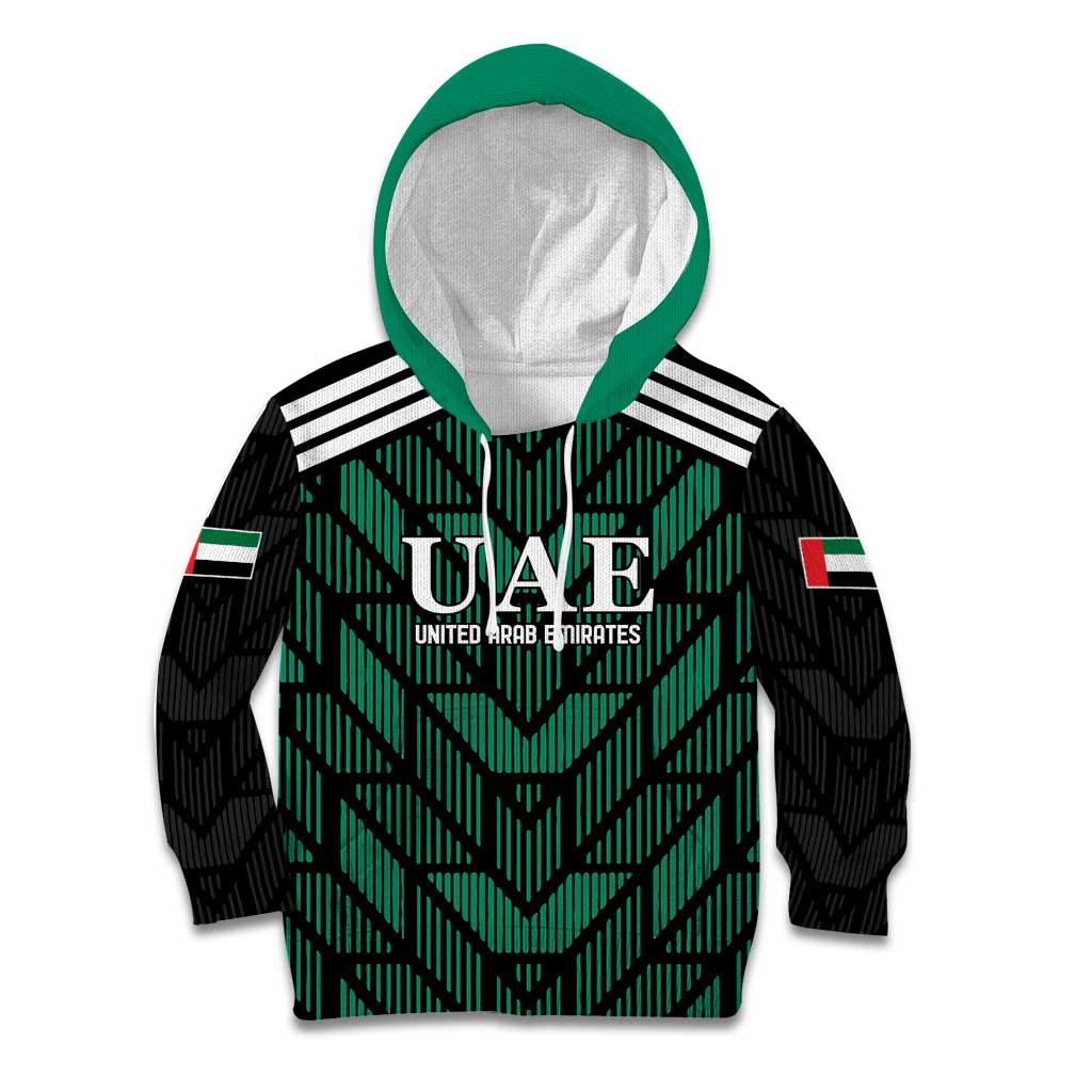 Custom UAE Football Kid Hoodie Green Concept 19-2020 - Wonder Print Shop