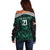 Custom UAE Football Off Shoulder Sweater Green Concept 19-2020