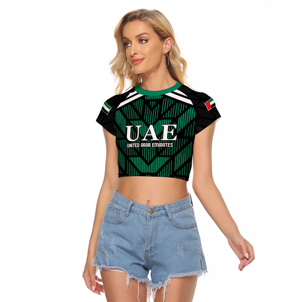 Custom UAE Football Raglan Cropped T Shirt Green Concept 19-2020