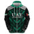 Custom UAE Football Zip Hoodie Green Concept 19-2020 - Wonder Print Shop