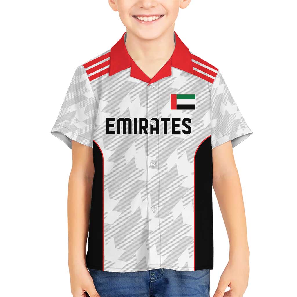 Custom UAE Football Kid Hawaiian Shirt The Whites Concept 19-2020 - Wonder Print Shop