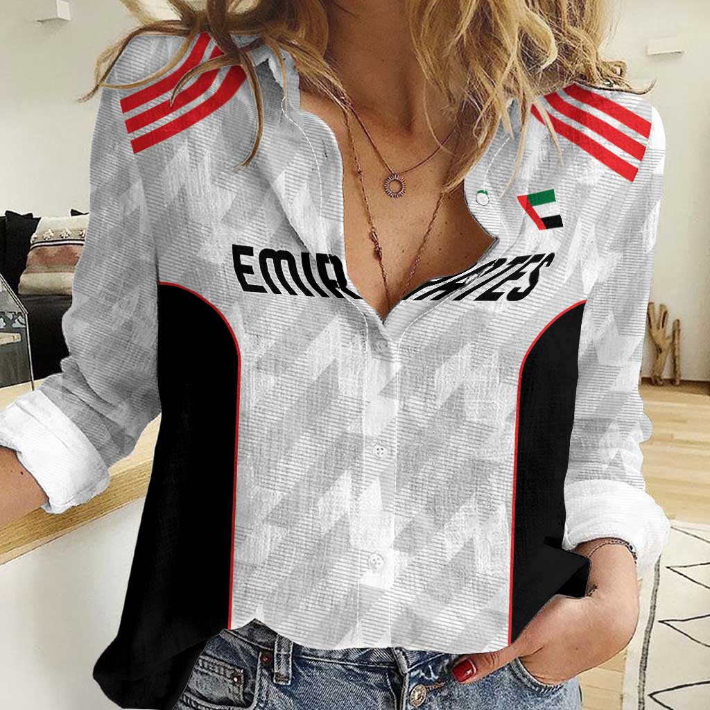 Custom UAE Football Women Casual Shirt The Whites Concept 19-2020