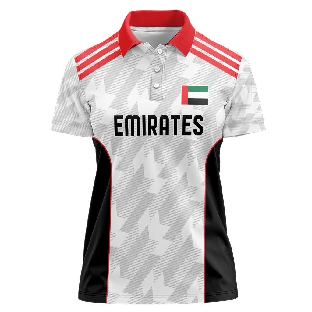 Custom UAE Football Women Polo Shirt The Whites Concept 19-2020