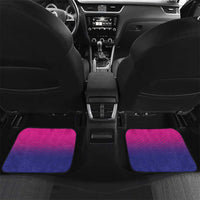 Rear car floor mats with pink and blue gradient, falcon logo and number 21, set pair.