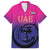 Custom UAE Cricket Family Matching Off The Shoulder Long Sleeve Dress and Hawaiian Shirt United Arab Emirates Falcon Sporty Pattern - Wonder Print Shop