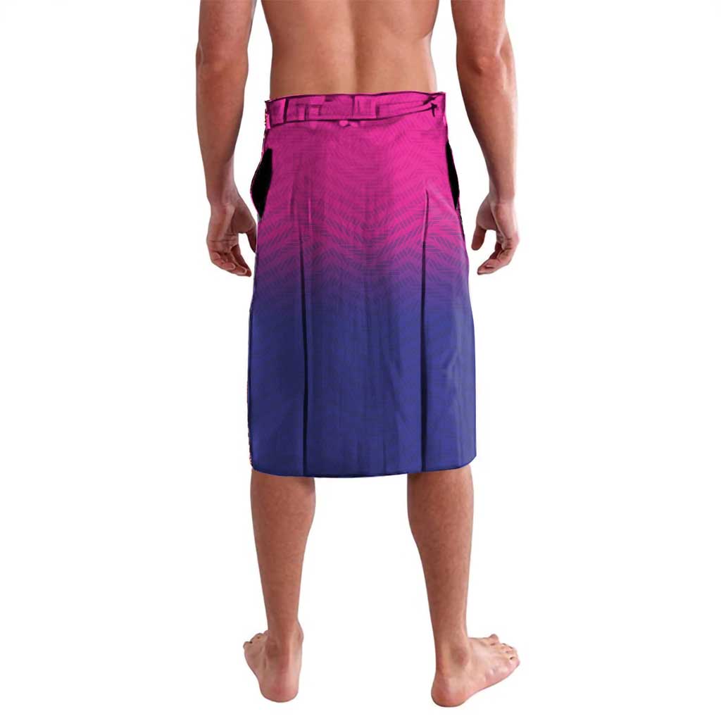 Cricket lavalava sarong in pink and navy gradient, elastic waistband, side seam