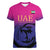 Custom UAE Cricket Women V-Neck T-Shirt United Arab Emirates Falcon Sporty Pattern - Wonder Print Shop